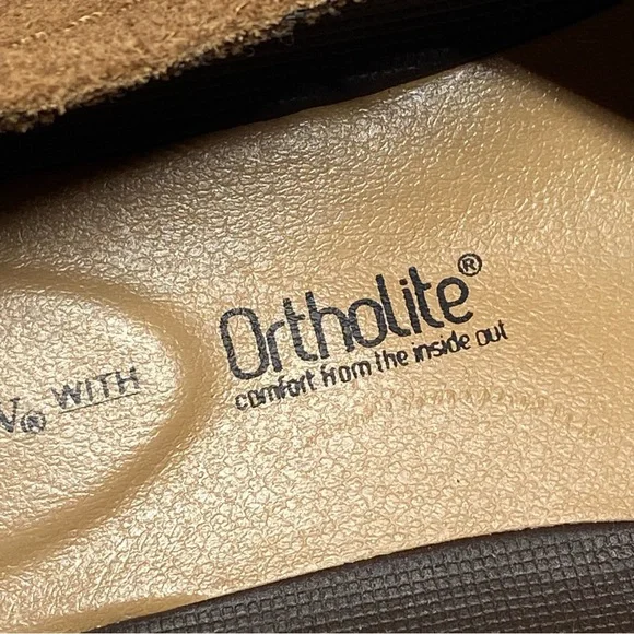 Croft & Barrow Leather Slip On Shoes Womens Size 9 Buckle Loafers Brown Suede - Picture 11 of 16